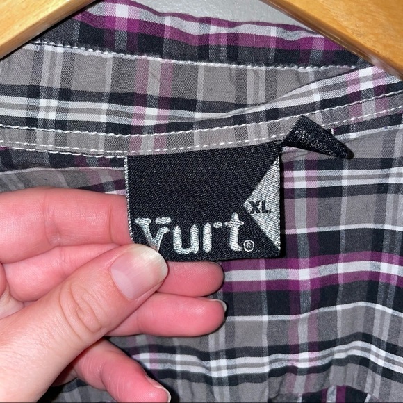 Vurt Purple Button down flannel - Picture 3 of 6